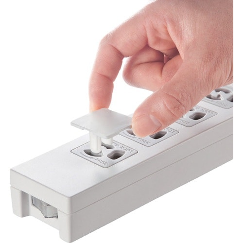 SANWA 電源タップ用コンセントキャップ ホワイ