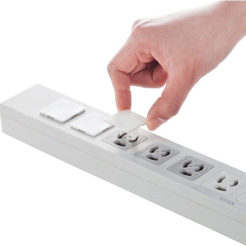 SANWA 電源タップ用コンセントキャップ ホワイ