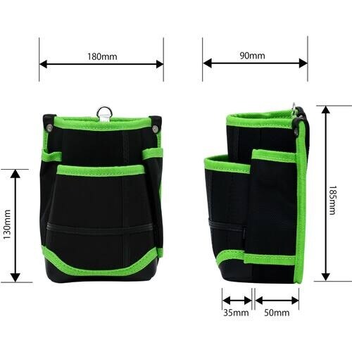 KH 武尊魂 2段 腰袋 黒/緑