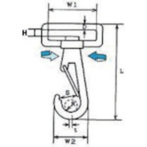 水本 ステンレス スイベルベルトフック 長さ78m
