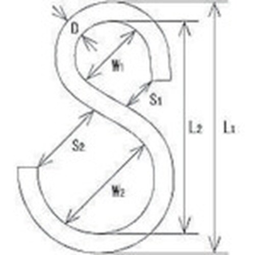 水本 ステンレス Sカン 線径5mm 全長53mm