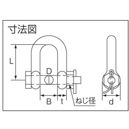 水本 ステンレス SBMシャックル 呼び6mm 使