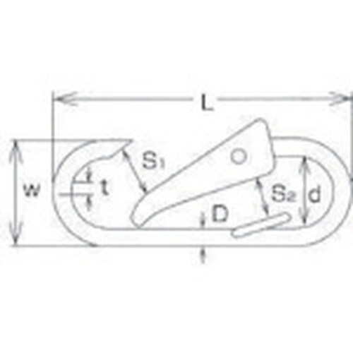 水本 ステンレス スナップフック C型 長さ98m