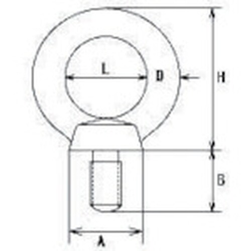 水本 ステンレス 鍛造製アイボルトミリネジ 捻子径
