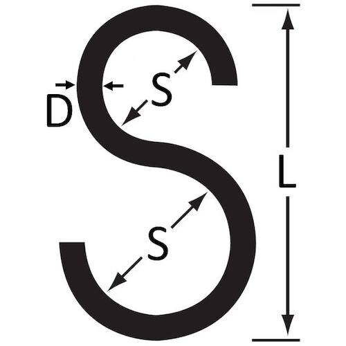ニッサチェイン 黒 Sフック 50mm(50個入)