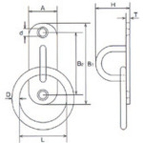 水本 ステンレス パッドアイ丸カン 丸カン内径60
