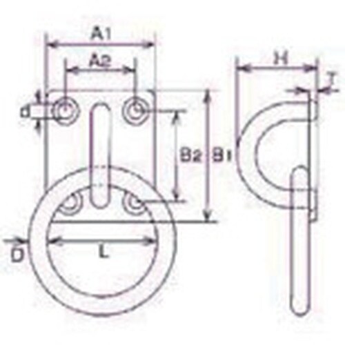 水本 ステンレス 丸カンプレート 丸カン内径40m