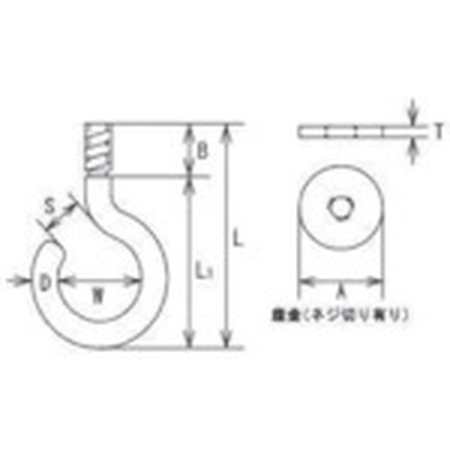 水本 ステンレス 吊りフック (カットアンカー付)