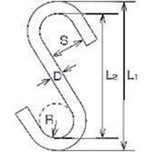 水本 ステンレス Sフック SAD 全長60mm