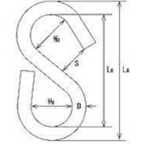 水本 Sフック ステンレス Sカン SAF 全長5