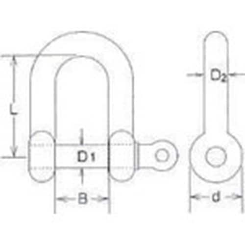 水本 ステンレス ネジシャックル 呼び25mm ね