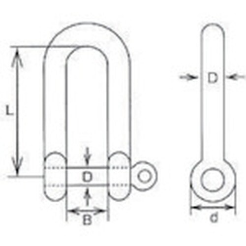 水本 ステンレス ロングネジシャックル 長さ48m
