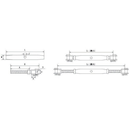 水本 ステンレス パイプターンバックル J&J 捻