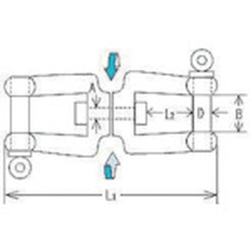 水本 ステンレス ダブルシャックル 全長188mm