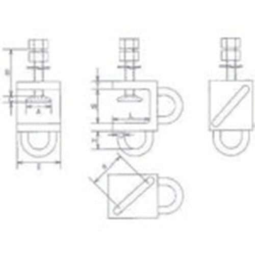 水本 ステンレス コの字クランプ 捻子径Mー12