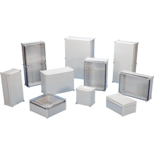 タカチ 防水・防塵ボックス ホワイトグレー 190
