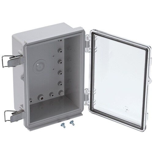 タカチ 防水・防塵ボックス 透明/ホワイトグレー