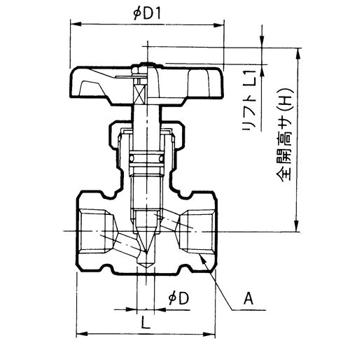 Fujikin 黄銅製ニードルバルブ1/4B
