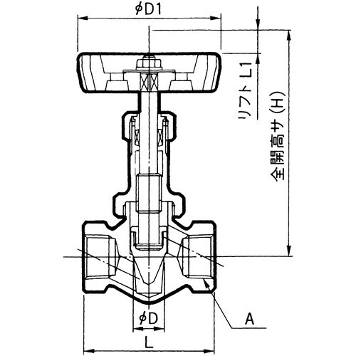 Fujikin 黄銅製ニードルバルブ1/2B