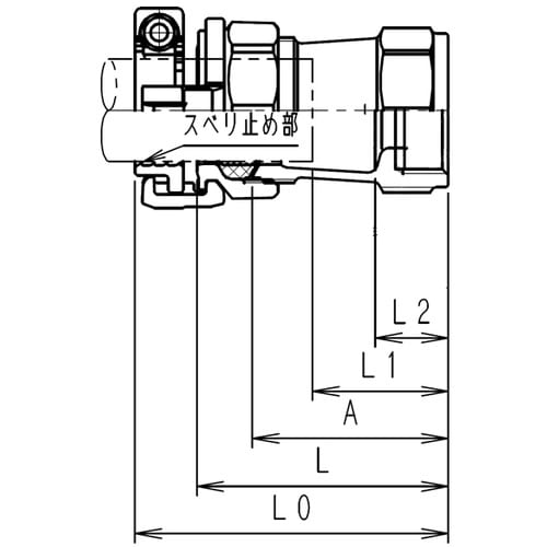 SKカワニシ ポリエチレン管用継手 SKX分止水栓