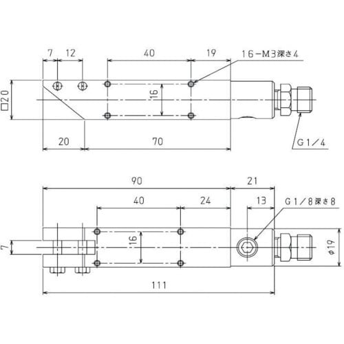 ナイル 角型エヤーハサミ本体AM3