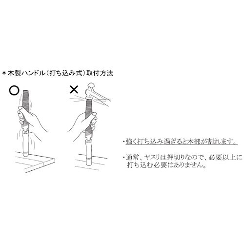 ツボサン ヤスリ 木柄(小)