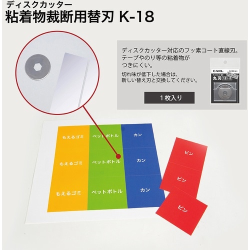 カール ディスクカッター替刃(丸刃フッ素コート)