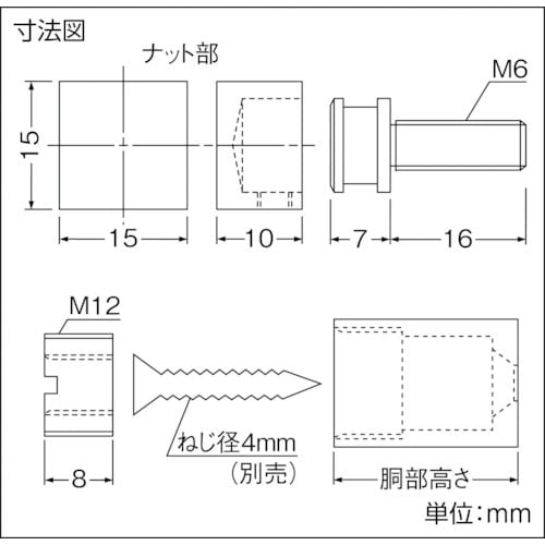 TRUSCO 【売切廃番】スクウェアサインナット