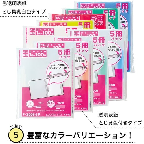 LIHIT フラットファイル A4ルーパーファイル