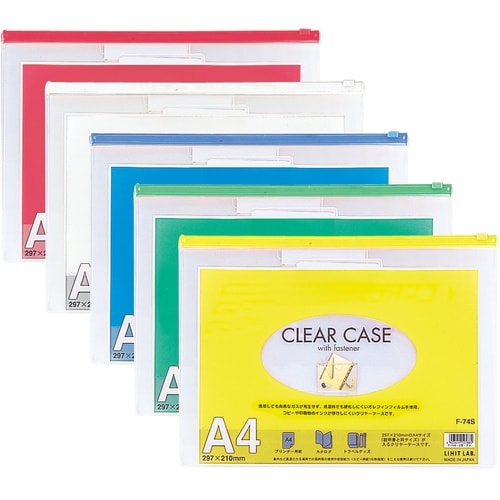 LIHIT A4クリヤーケース(ヨコ型) 藍