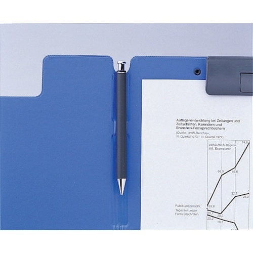 LIHIT A4クリップファイル 青