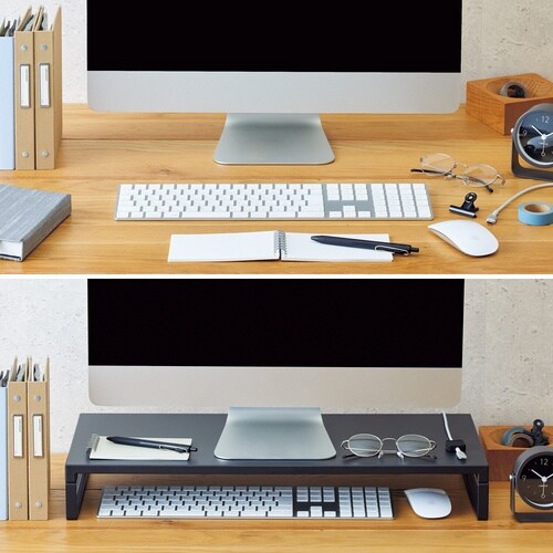 LIHIT 机上台<幅590mm・ロータイプ> 白