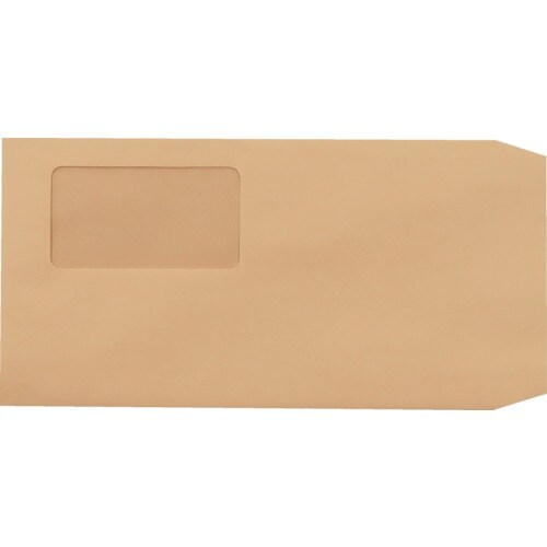 キングコーポ 長6 窓明封筒テープのり付きクラフト