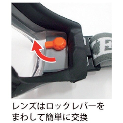 リケン 防曇ゴグル(無気孔型・めがね併用可・マスク