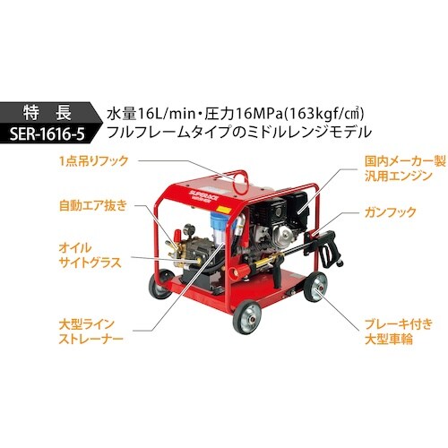 スーパー工業 エンジン式高圧洗浄機 SER−161