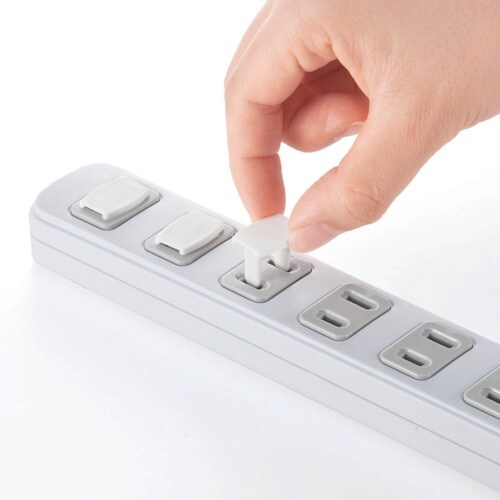 SANWA 電源タップ用コンセントキャップ ホワイ