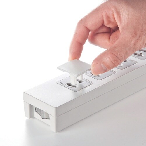 SANWA 電源タップ用コンセントキャップホワイト