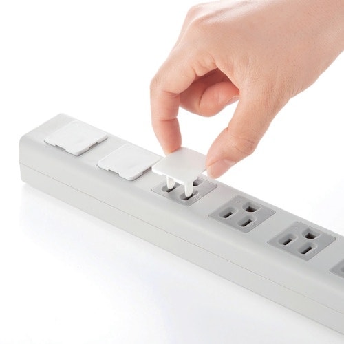 SANWA 電源タップ用コンセントキャップ ホワイ