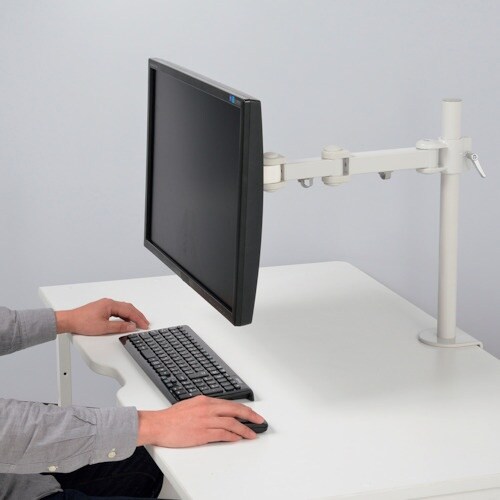 サンコー 4軸式くねくねモニターアーム(ホワイト)