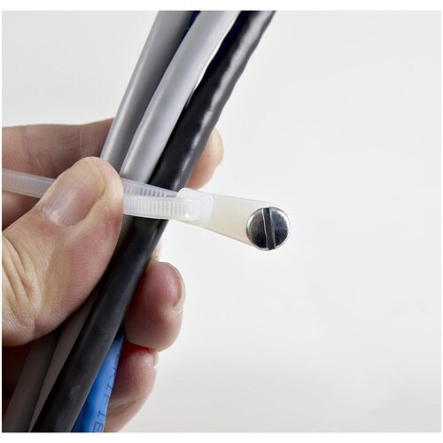 ネジ止め穴付きケーブルタイ/結束バンド/100本入