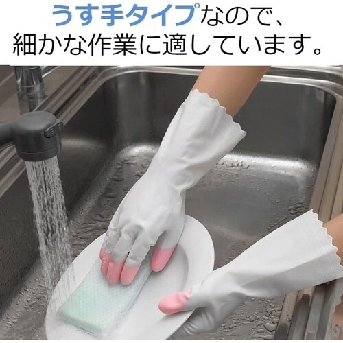 ファミリー ビニールうす手指先強化 M ピンク