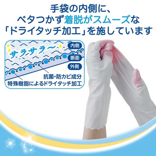 ファミリー ビニールうす手指先強化 M ピンク
