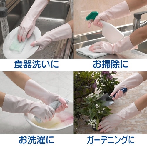 ファミリービニール中厚手指先強化 M ピンク×10