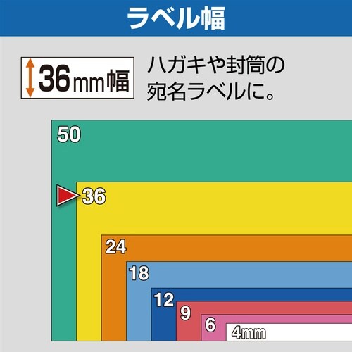 しっかり貼れてはがせるラベル36mm9m巻