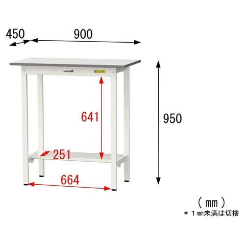 SUPH945TWWワーク固定式テーブル150