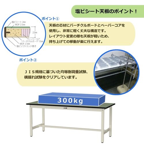 SWR−1560GG固定式ワークテーブル300