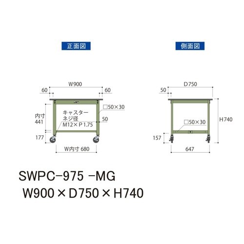 SWPC−975MG移動式ワークテーブル300