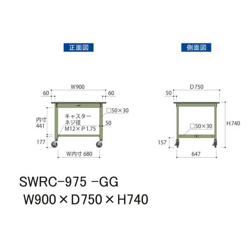 SWRC−975GG移動式ワークテーブル300