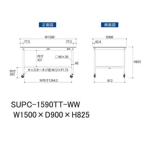 作業台移動式 SUPC−1590TT−WW全面棚
