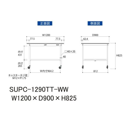 作業台移動式 SUPC−1290TT−WW全面棚